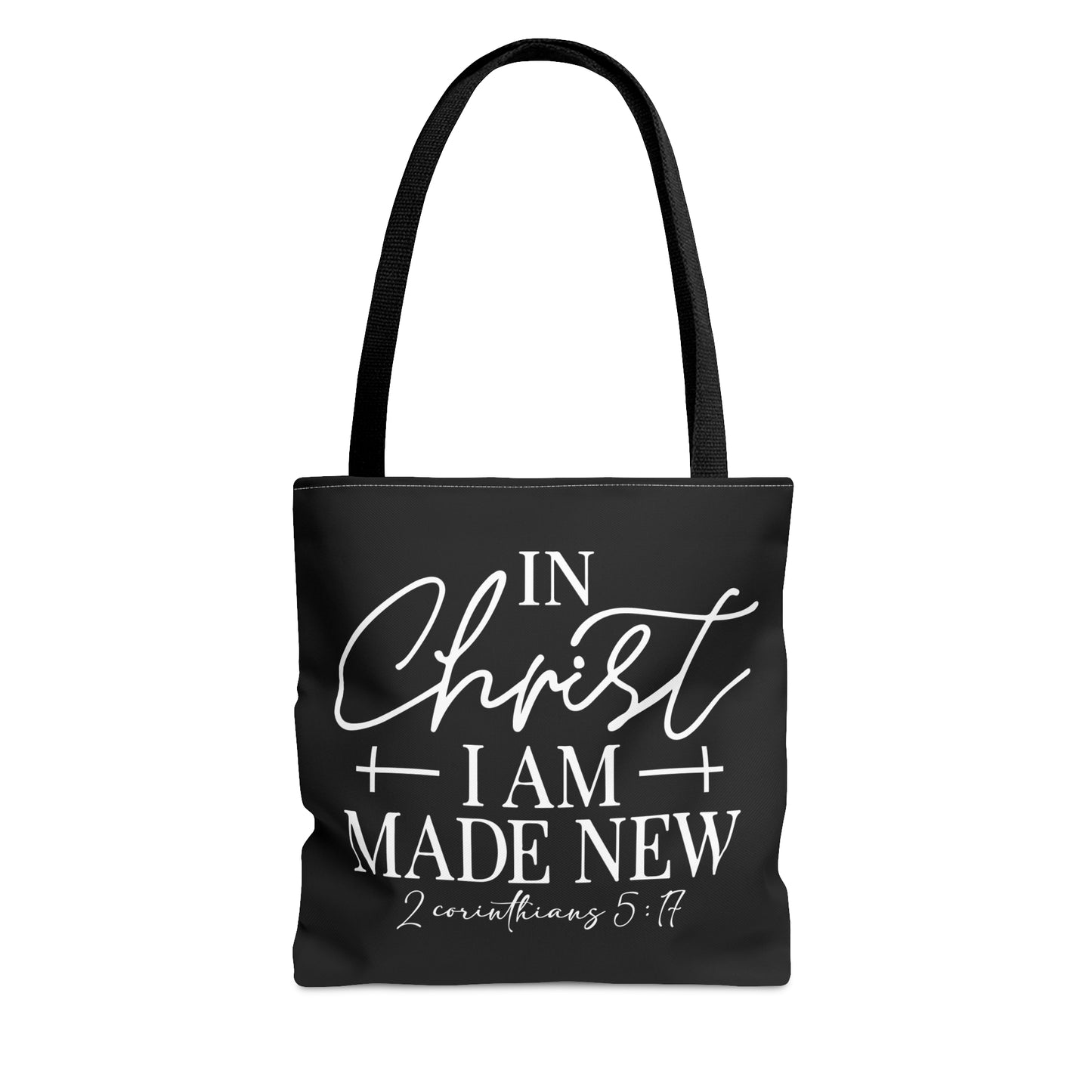 In Christ I Am Made New Christian Tote Bag