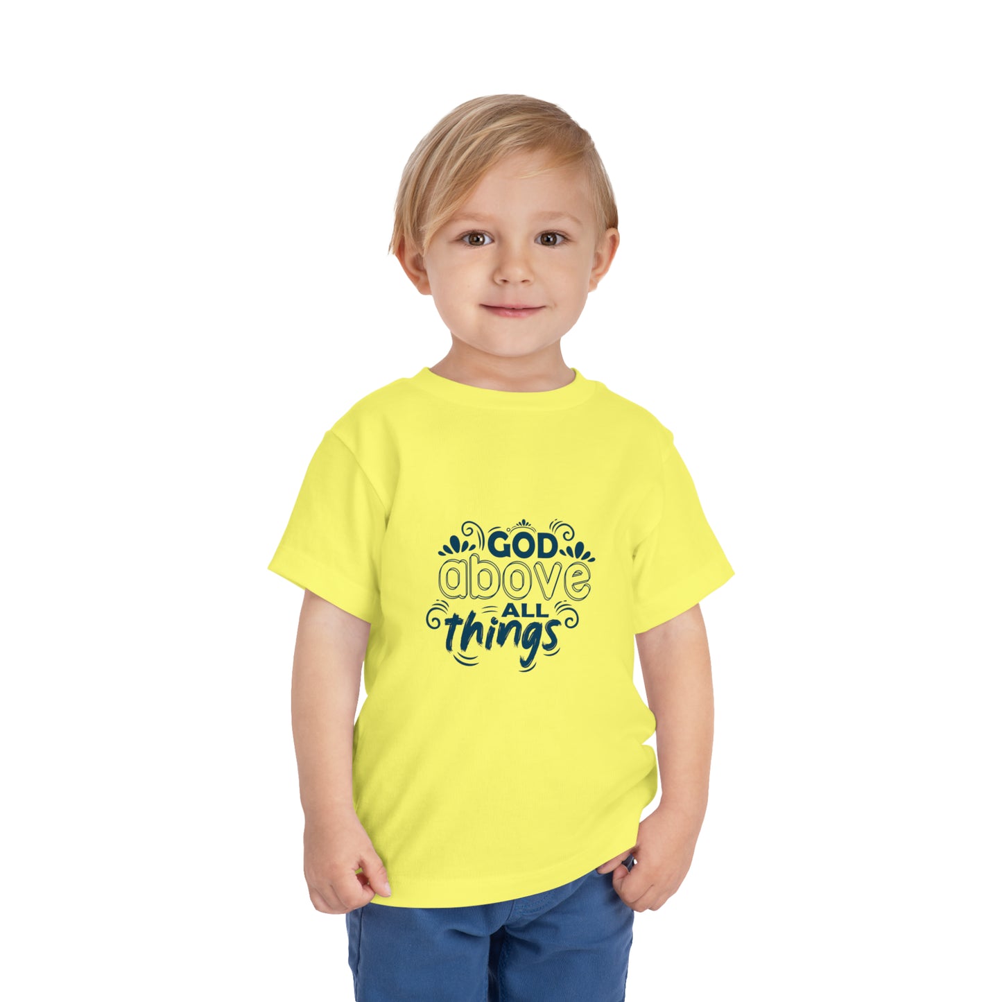 God Above All Things Christian Toddler T-Shirt Printify