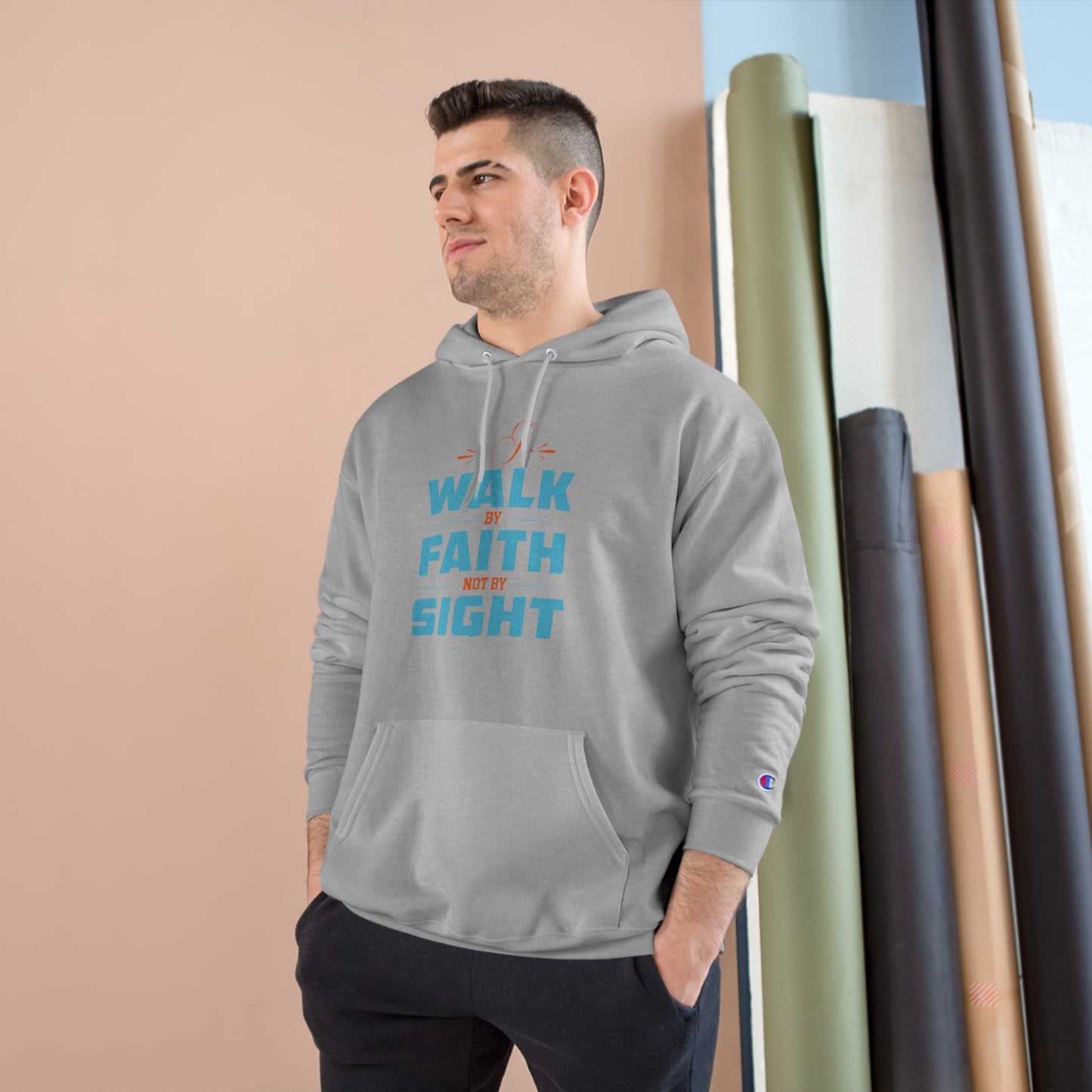 I Walk By Faith & Not By Sight Unisex Champion Hoodie