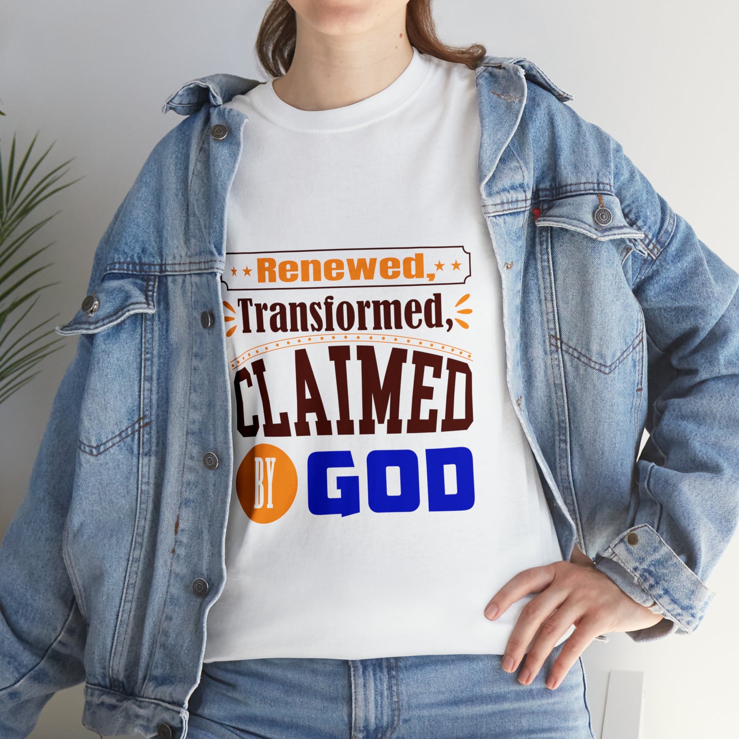 Renewed Transformed Claimed By God Unisex Heavy Cotton Tee