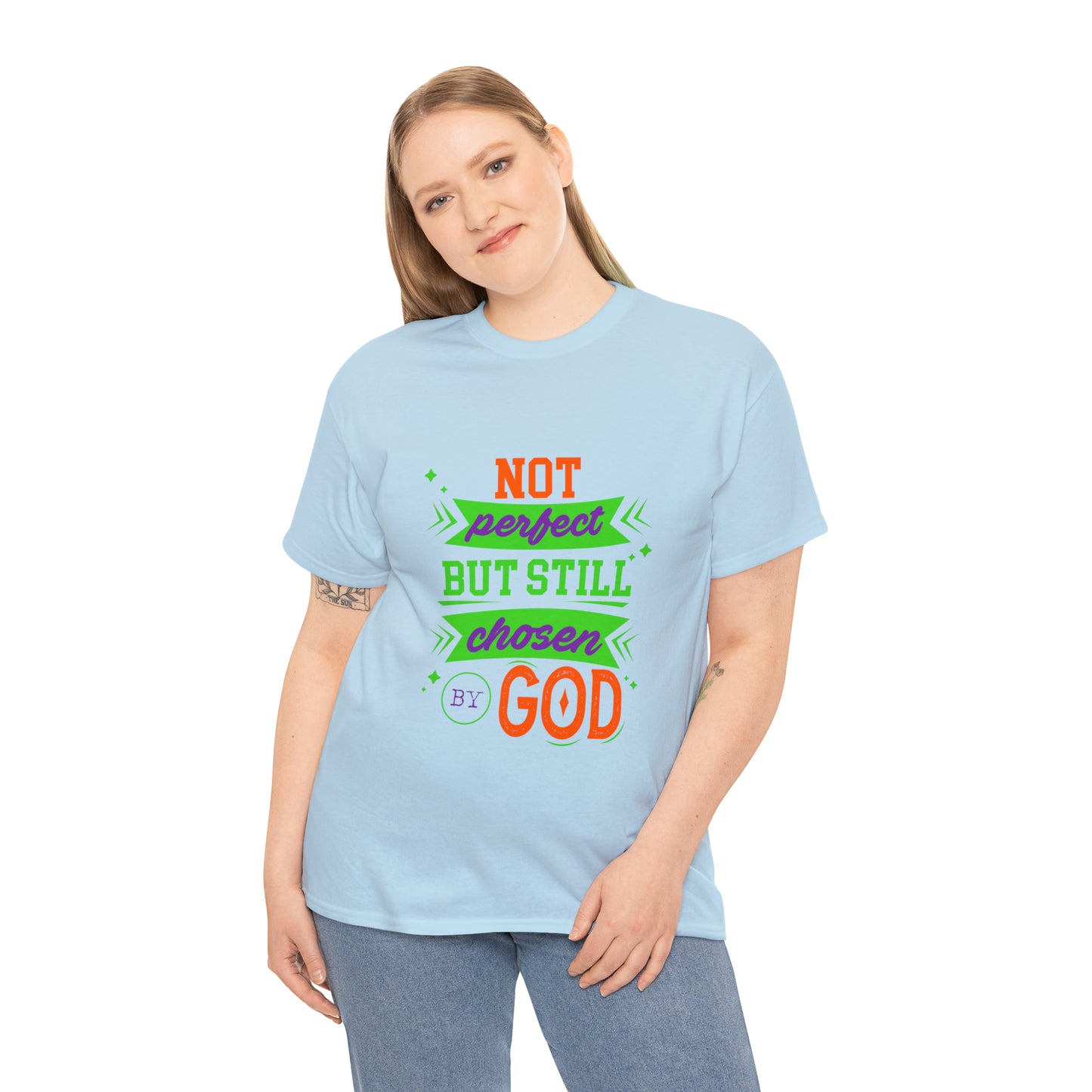 Not Perfect But Still Chosen By God Unisex Heavy Cotton Tee