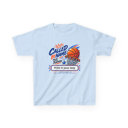 Youth basketball t-shirt, Called By Name hoop graphic Christian tee
