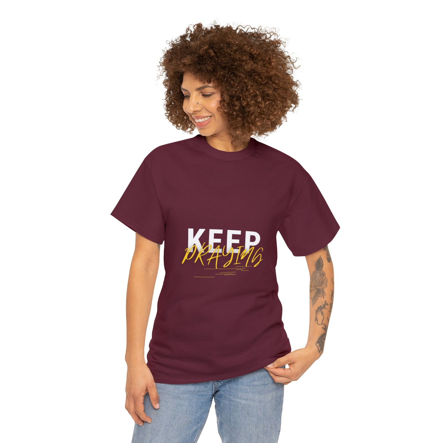 Keep Praying Unisex Heavy Cotton Tee Printify