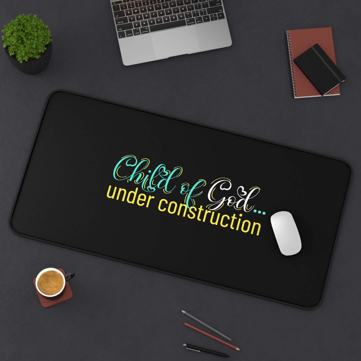 Child Of God Under Construction Christian Computer Keyboard Mouse Desk Mat