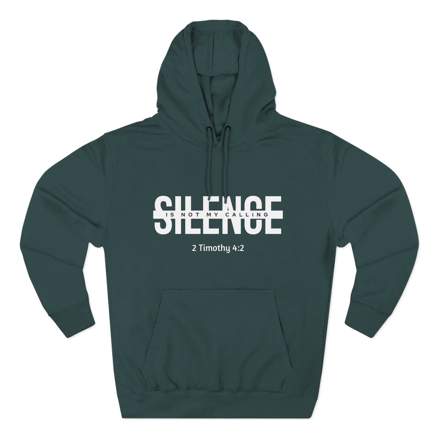 Silence Hoodie - Inspirational Fleece Unisex Pullover, Christian Gift, Motivational Activewear, Cozy Sweatshirt, Scripture Reminder