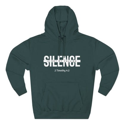 Silence Hoodie - Inspirational Fleece Unisex Pullover, Christian Gift, Motivational Activewear, Cozy Sweatshirt, Scripture Reminder