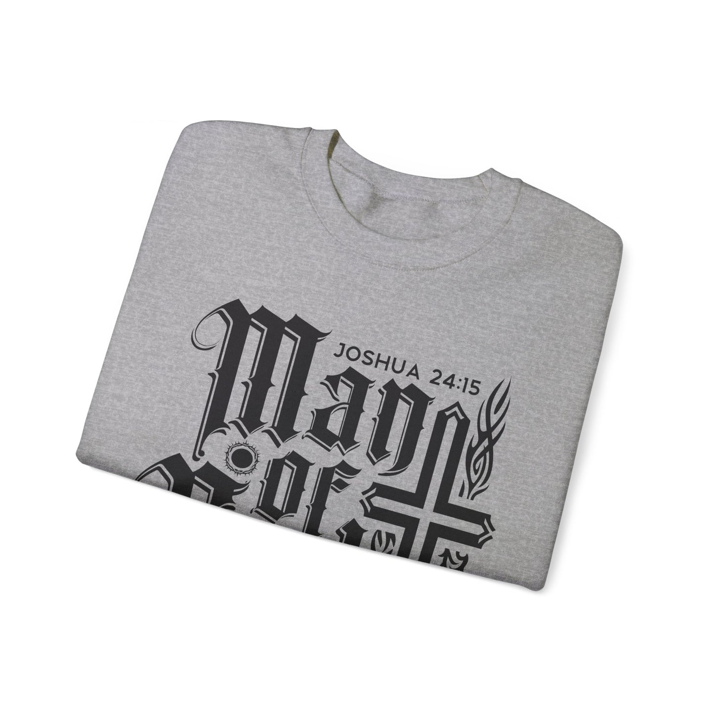 Man Of God Rise Up and Lead Men's Heavy Blend™ Crewneck Christian Sweatshirt