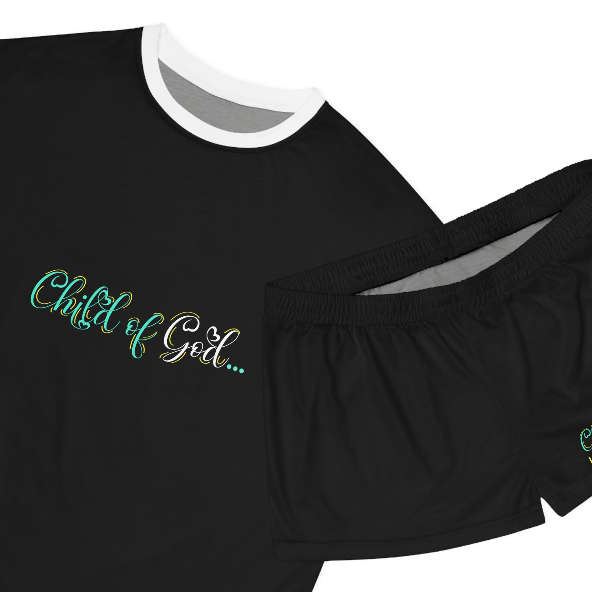 Child Of God Under Construction Women's Christian Short Pajama Set Printify