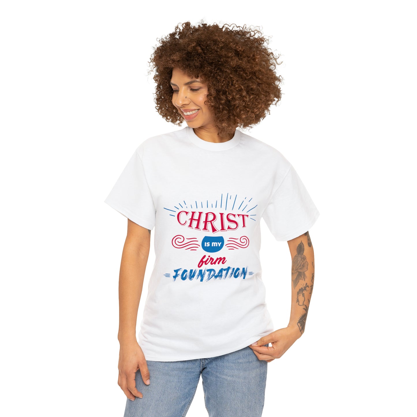 Christ Is My Firm Foundation Unisex Heavy Cotton Tee