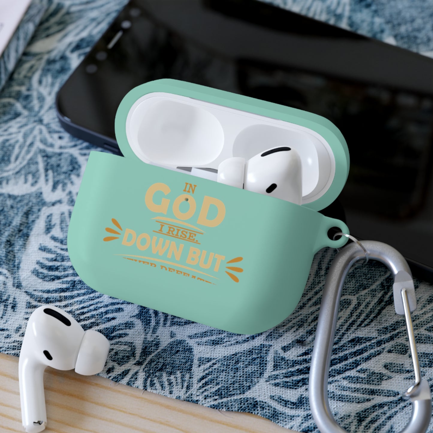 In God I Rise Down But Not Defeated Airpod / Airpods Pro Case cover