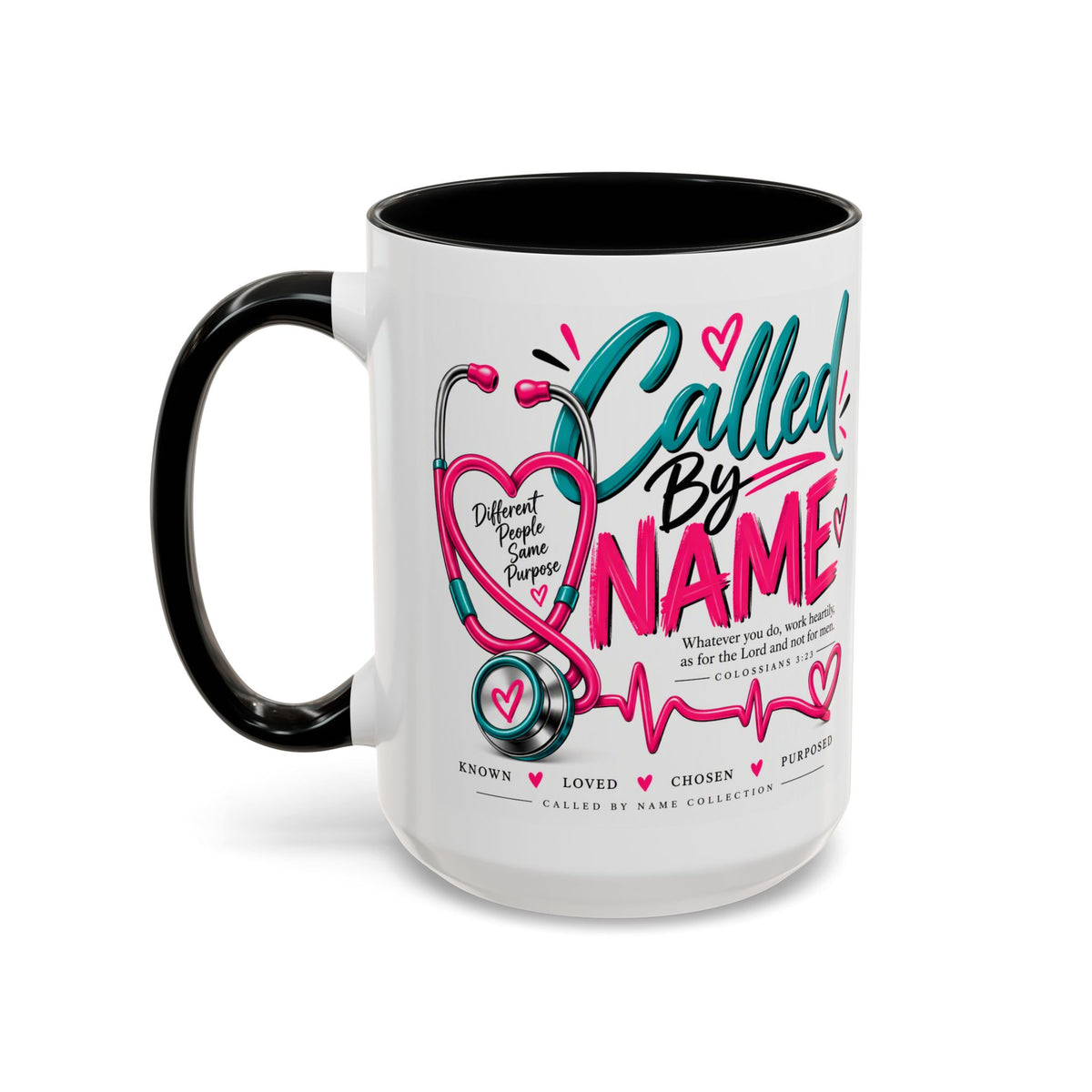 Called By Name Coffee Mug — Inspirational Nurse Stethoscope Design (11/15oz)