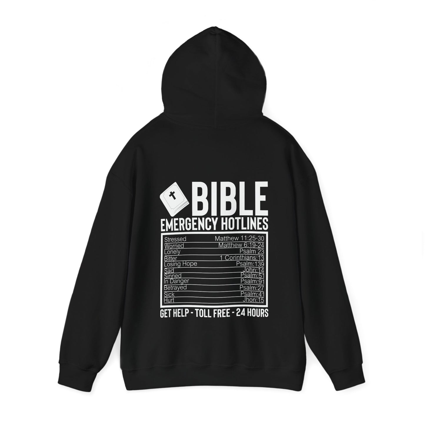 Jesus Is Calling And I Must Go Bible Emergency Numbers Funny  Unisex Christian Hooded Pullover Sweatshirt