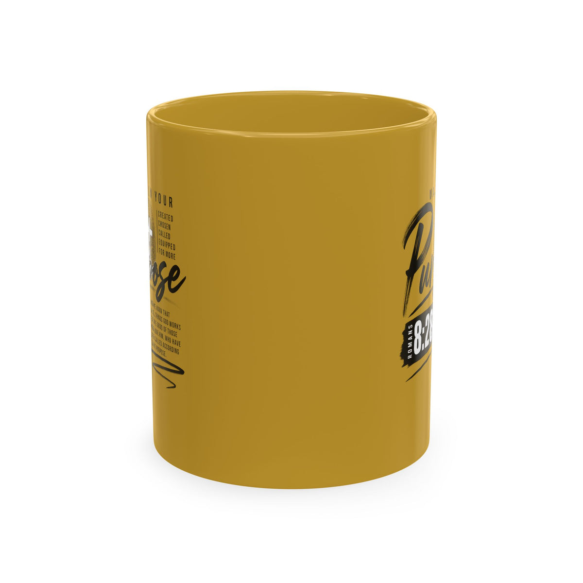 Purpose 8:28 Ceramic Mug — Christian Inspirational Coffee Cup