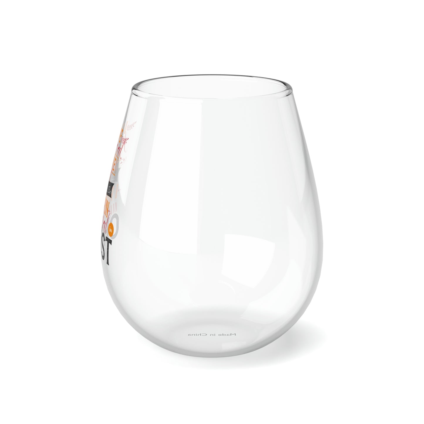 I Have Persevered I Have Stayed The Course I Remain Undefeated In Christ Stemless Wine Glass, 11.75oz