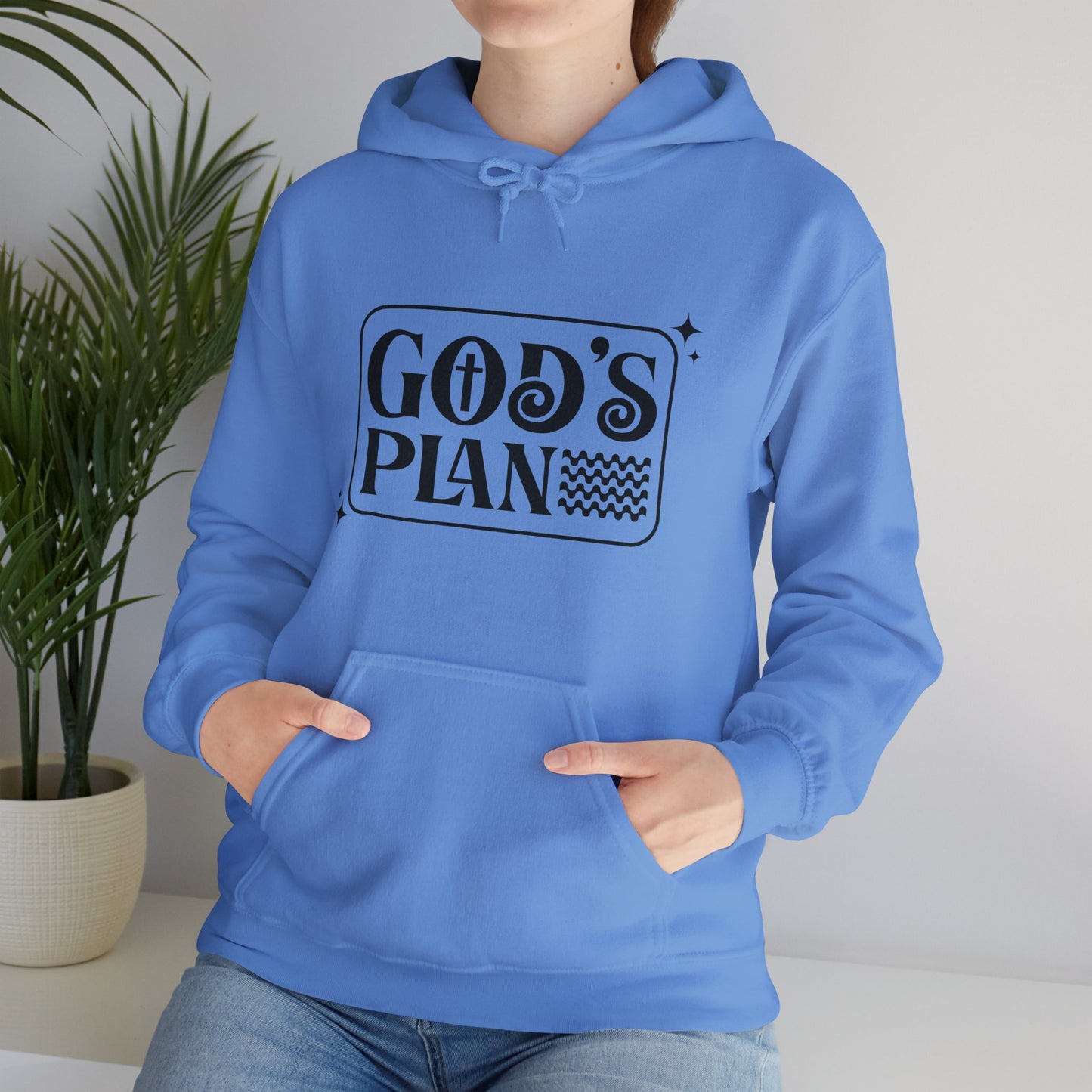 God's Plan Over MIne Unisex Christian Hooded Pullover Sweatshirt