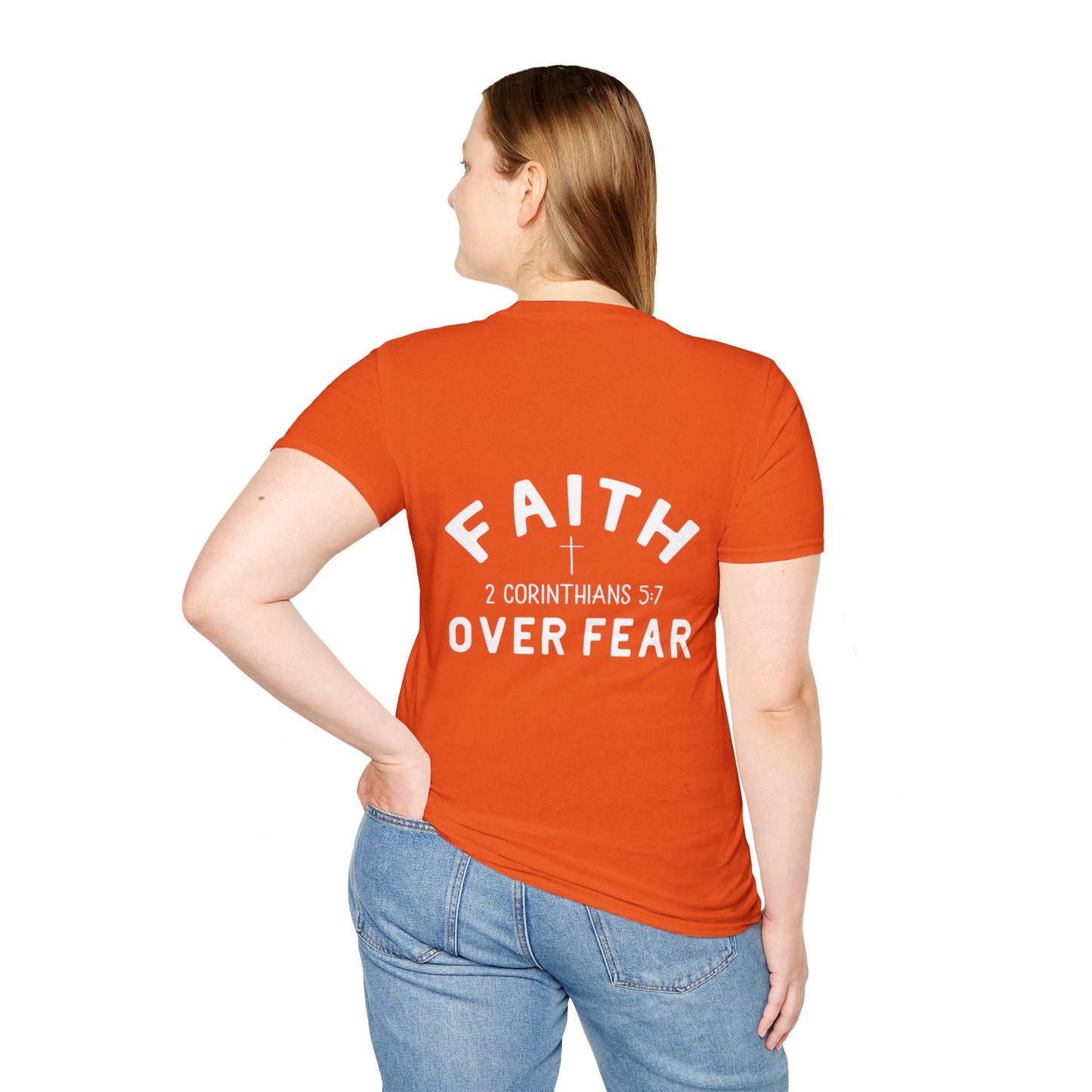 Faith Over Fear 3 Crosses   Christian Unisex T-shirt