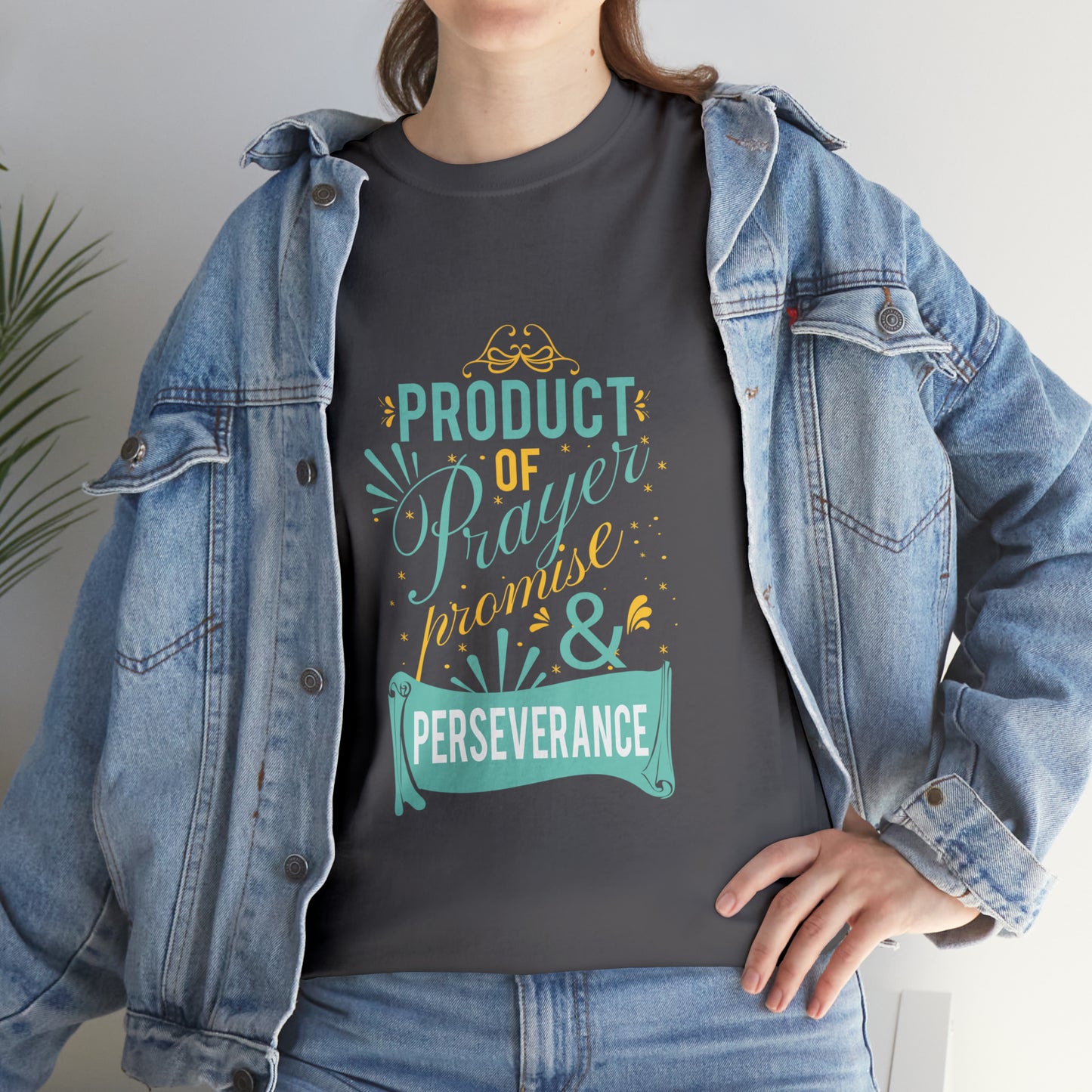 Product Of Prayer Promise & Perseverance Unisex Heavy Cotton Tee