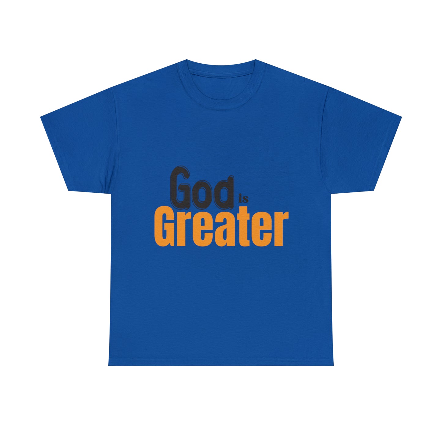 God Is Greater Unisex Heavy Cotton Tee Printify