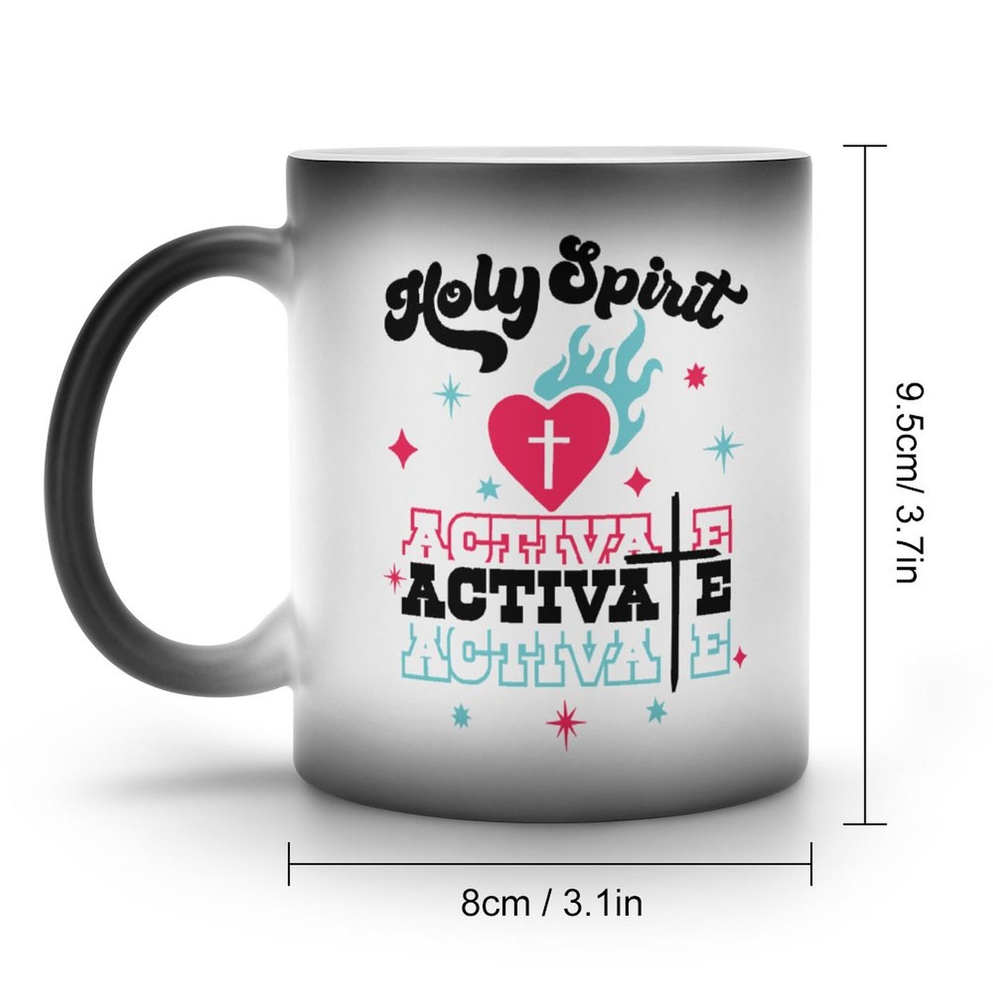 Holy Spirit Activate Christian Color Changing Mug (Dual-sided)