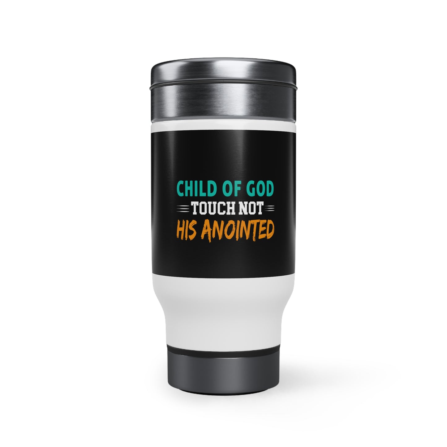 Child Of God Touch Not His Anointed Travel Mug with Handle, 14oz Printify