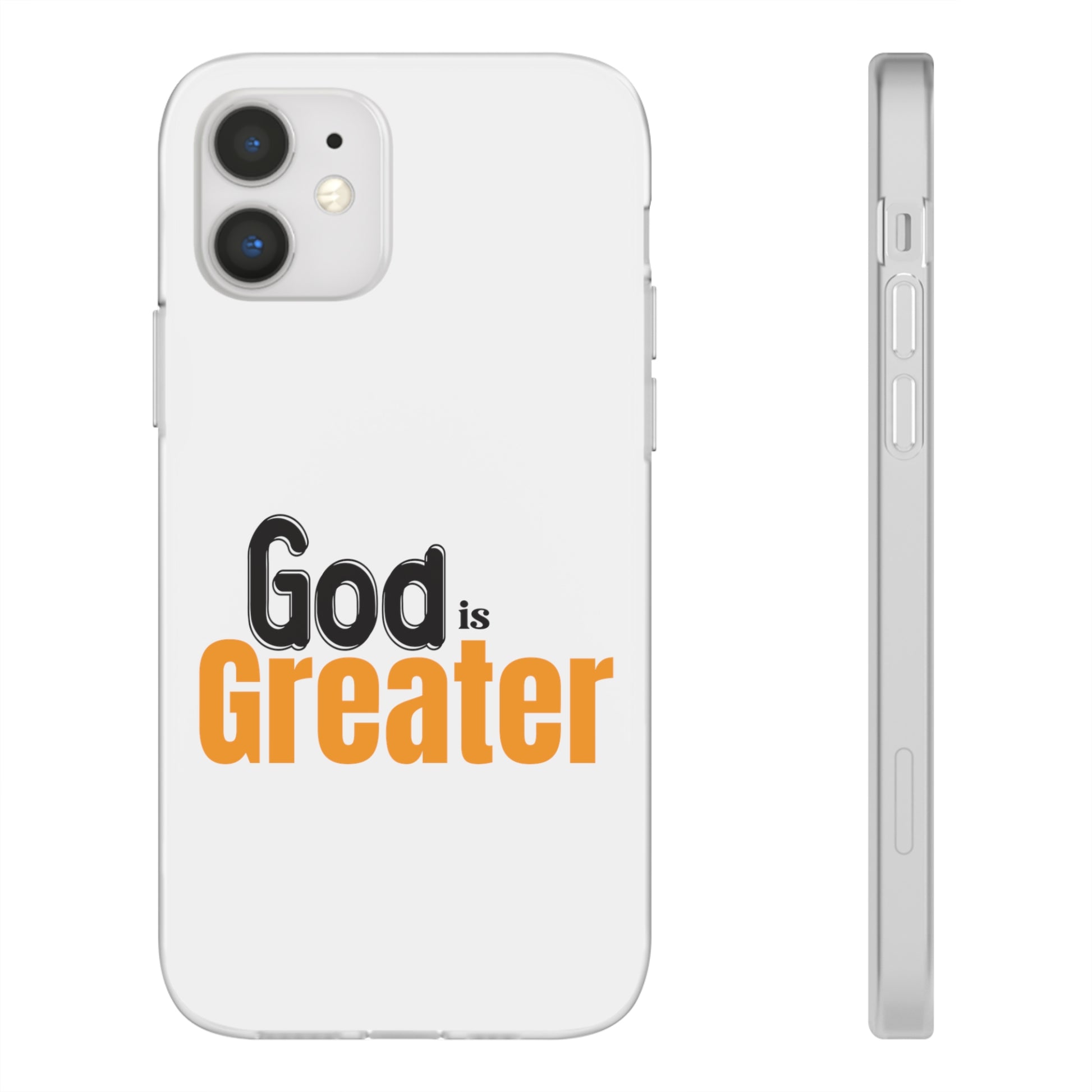 God Is Greater Christian Flexi Phone Case Printify