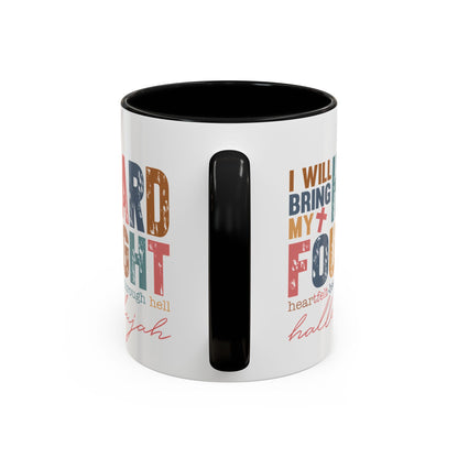 Inspirational Accent Coffee Mug - 'I Will Bring My Hard Fought Hallelujah' - 11oz & 15oz