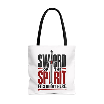 Sword of the Spirit Tote Bag — Christian Faith Inspirational Canvas Tote - ClaimedbyGodDesigns