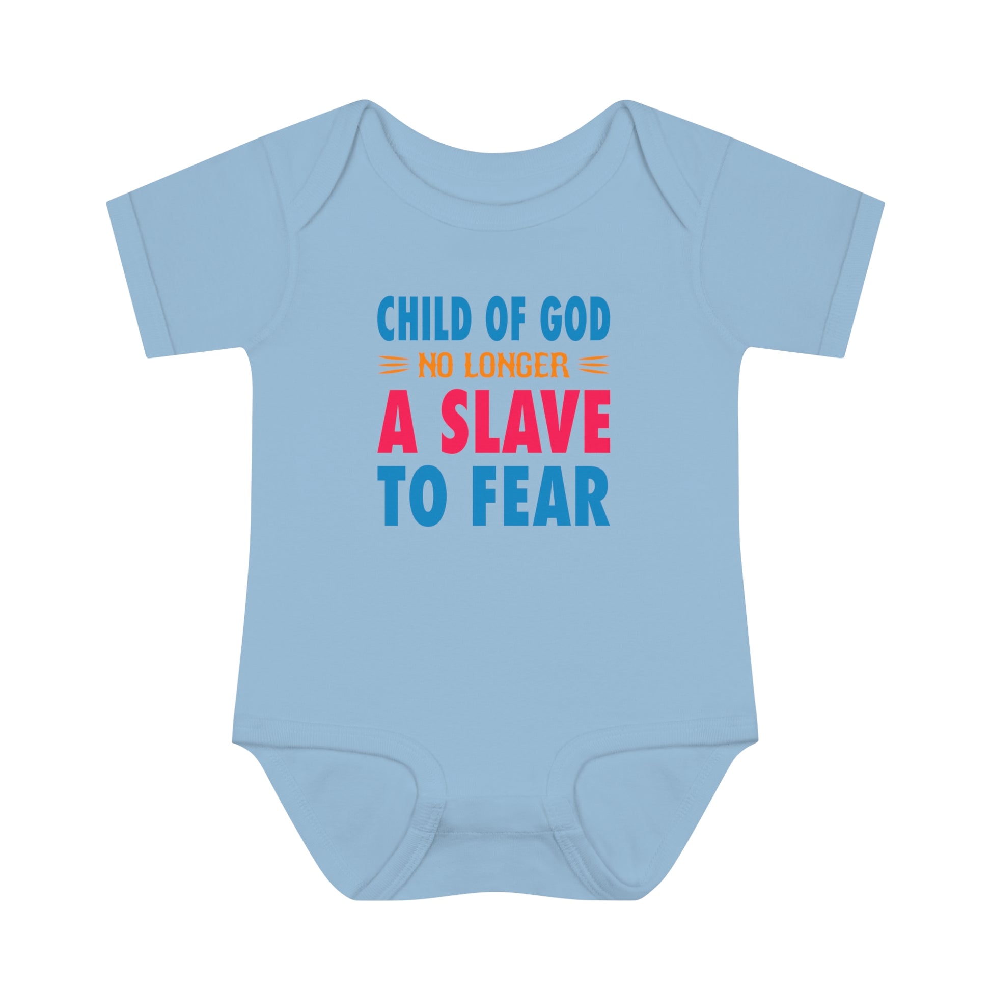 Child Of God No Longer A Slave To Fear Christian Baby Onesie Printify