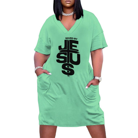 Saved By Jesus Women's Christian Casual Dress SALE-Personal Design