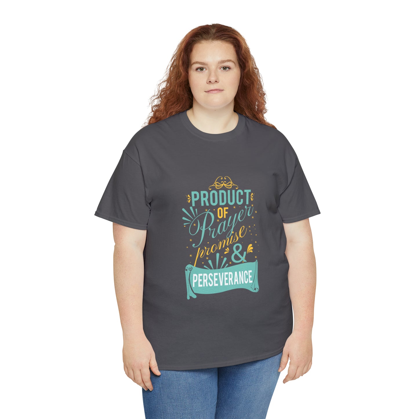 Product Of Prayer Promise & Perseverance Unisex Heavy Cotton Tee