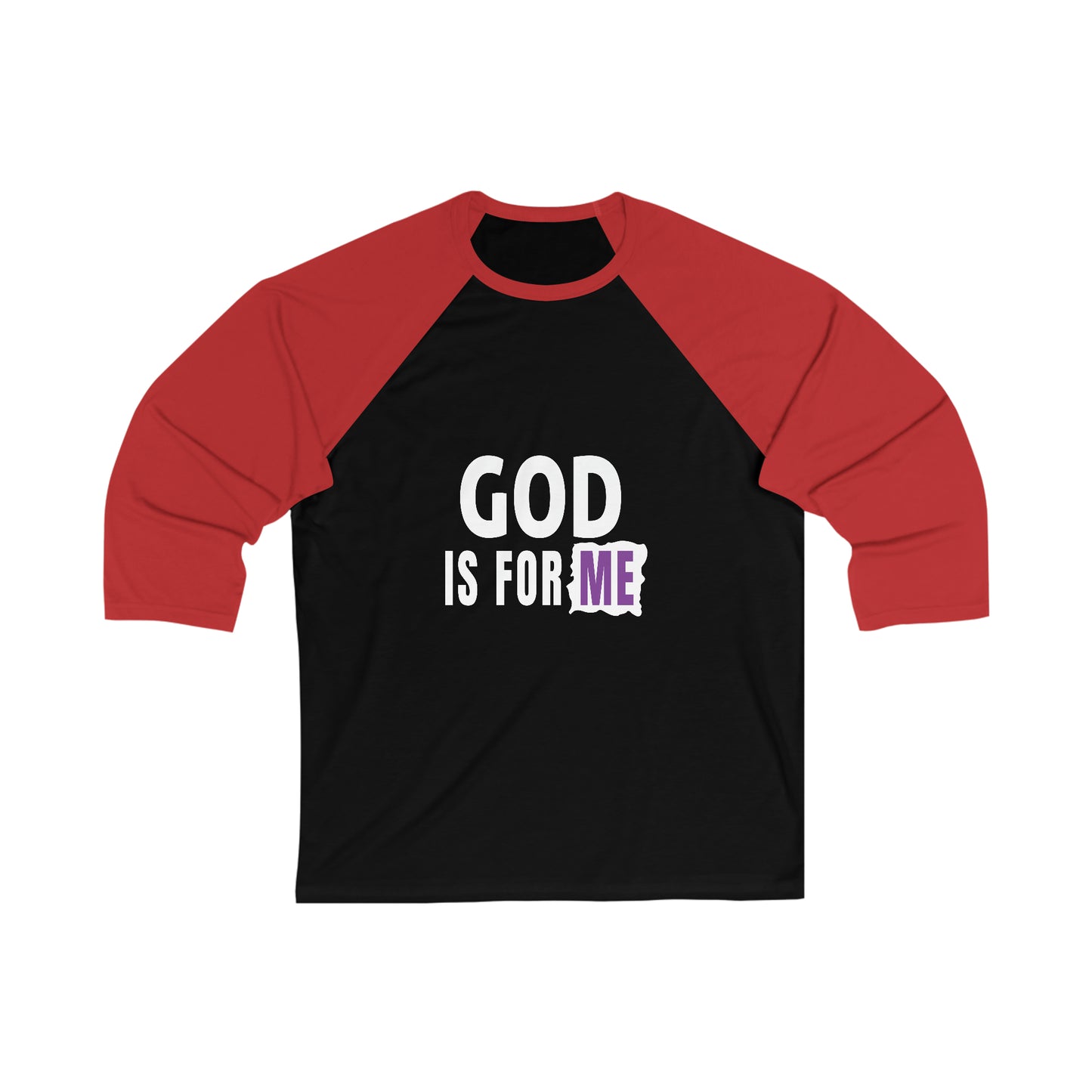 God Is For Me  Christian Unisex 3\4 Sleeve Baseball Tee Printify