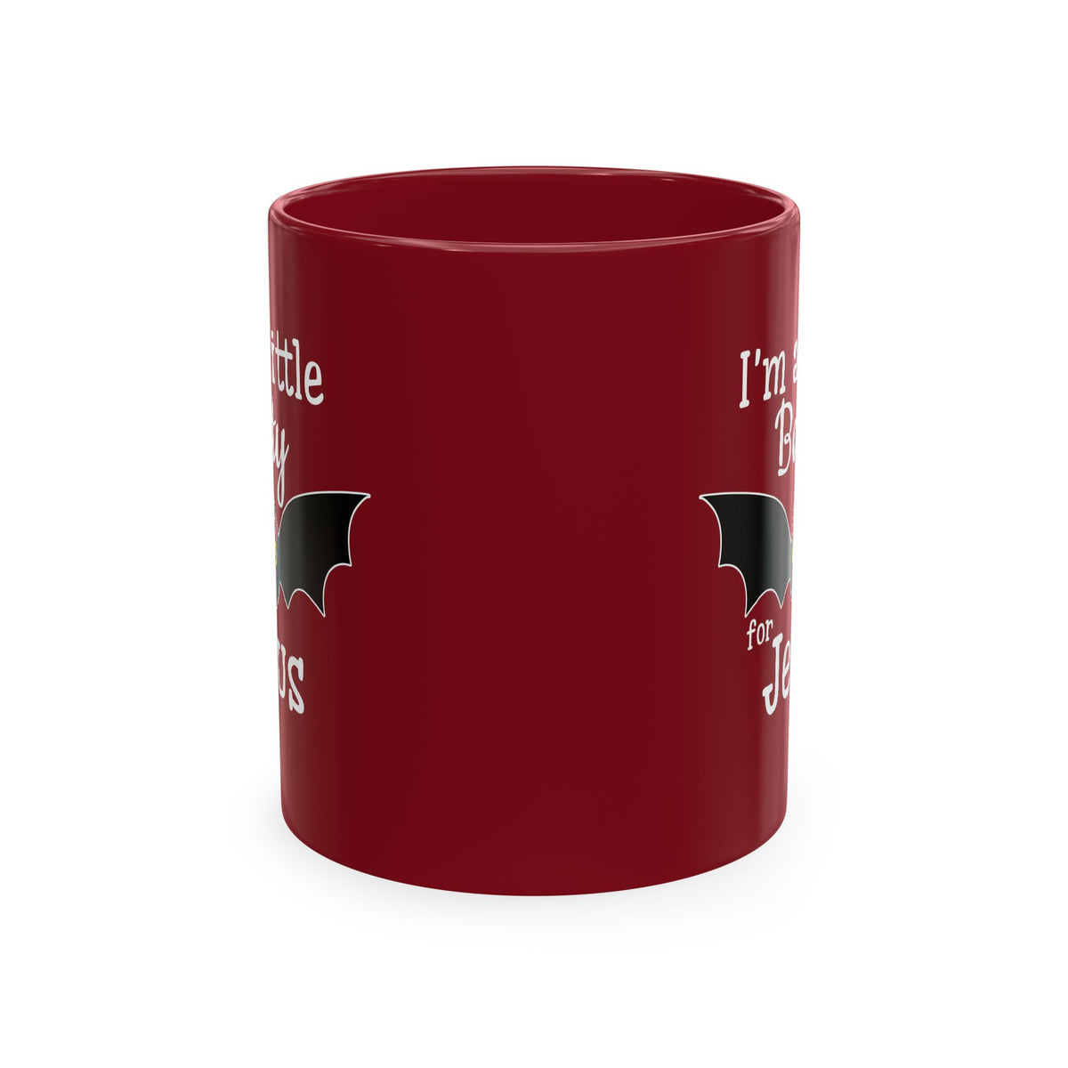 I'm a Little Batty for Jesus Mug – Christian Halloween Ceramic Coffee Cup