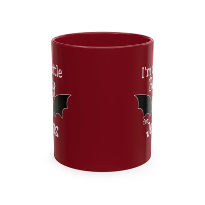 I'm a Little Batty for Jesus Mug – Christian Halloween Ceramic Coffee Cup