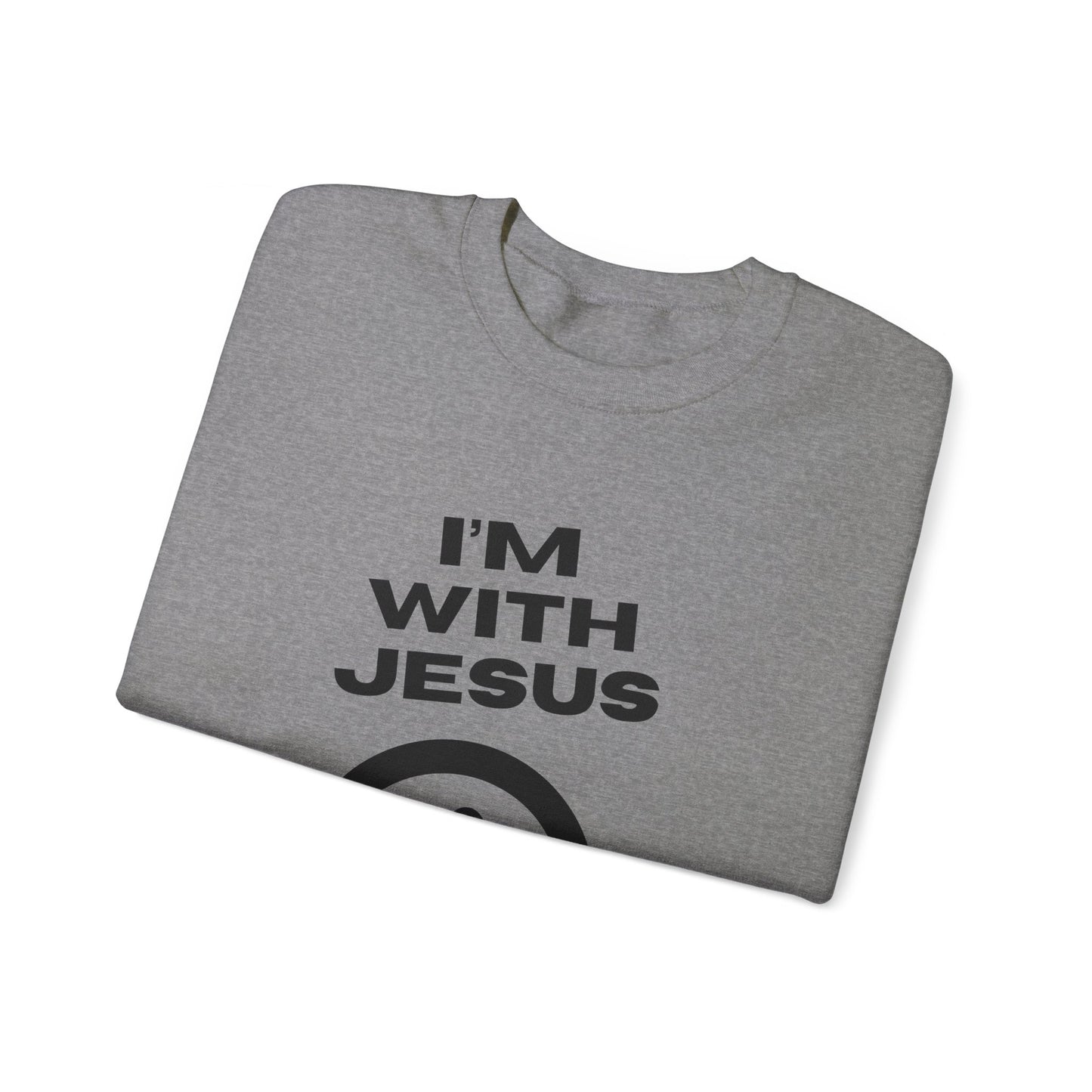I'm With Jesus Unisex Heavy Blend™ Crewneck Christian Sweatshirt