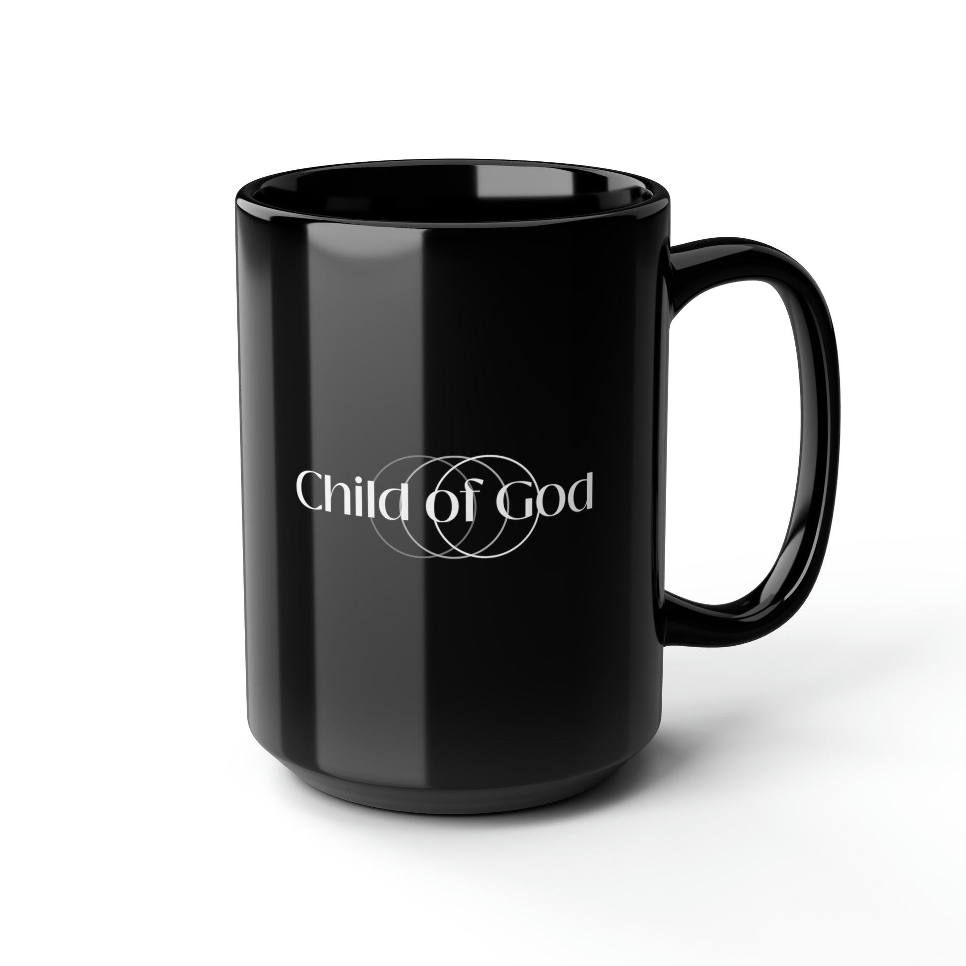 Child Of God Nutrition Facts Black Ceramic Mug, 15oz (double sided print) Printify