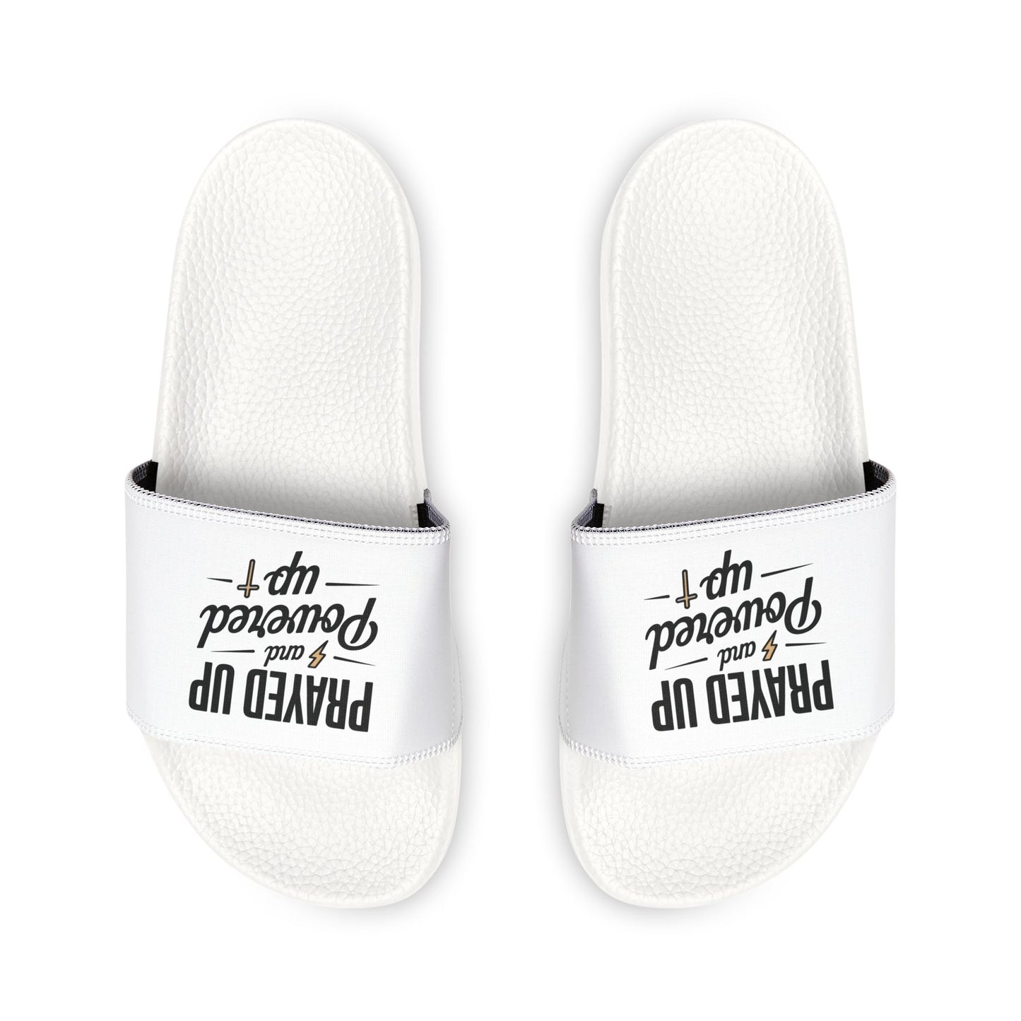 Casual Prayer Sandals - Prayed Up & Powered Up, Comfortable Footwear for Women, Summer Slip-On Slippers, Perfect for Beach Days, [...]