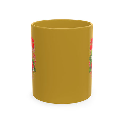 Ceramic Mug — "Jesus Sweetens My Life" Strawberry Faith Coffee Cup