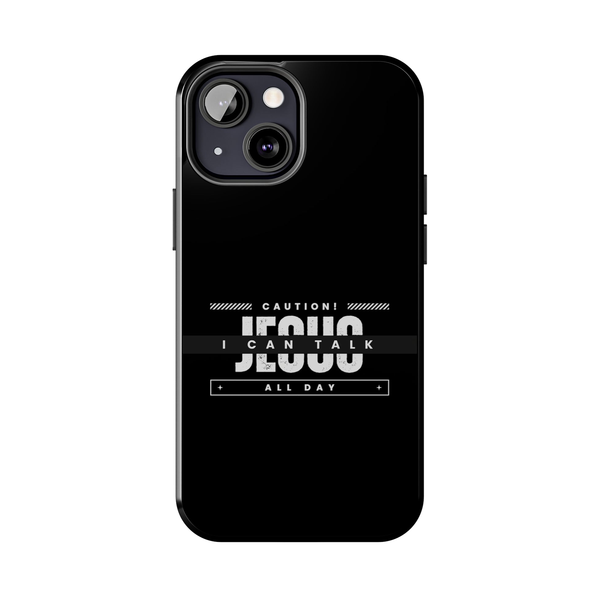 Caution I Can Talk Jesus All Day Christian Phone Tough Phone Cases, Case-Mate Printify