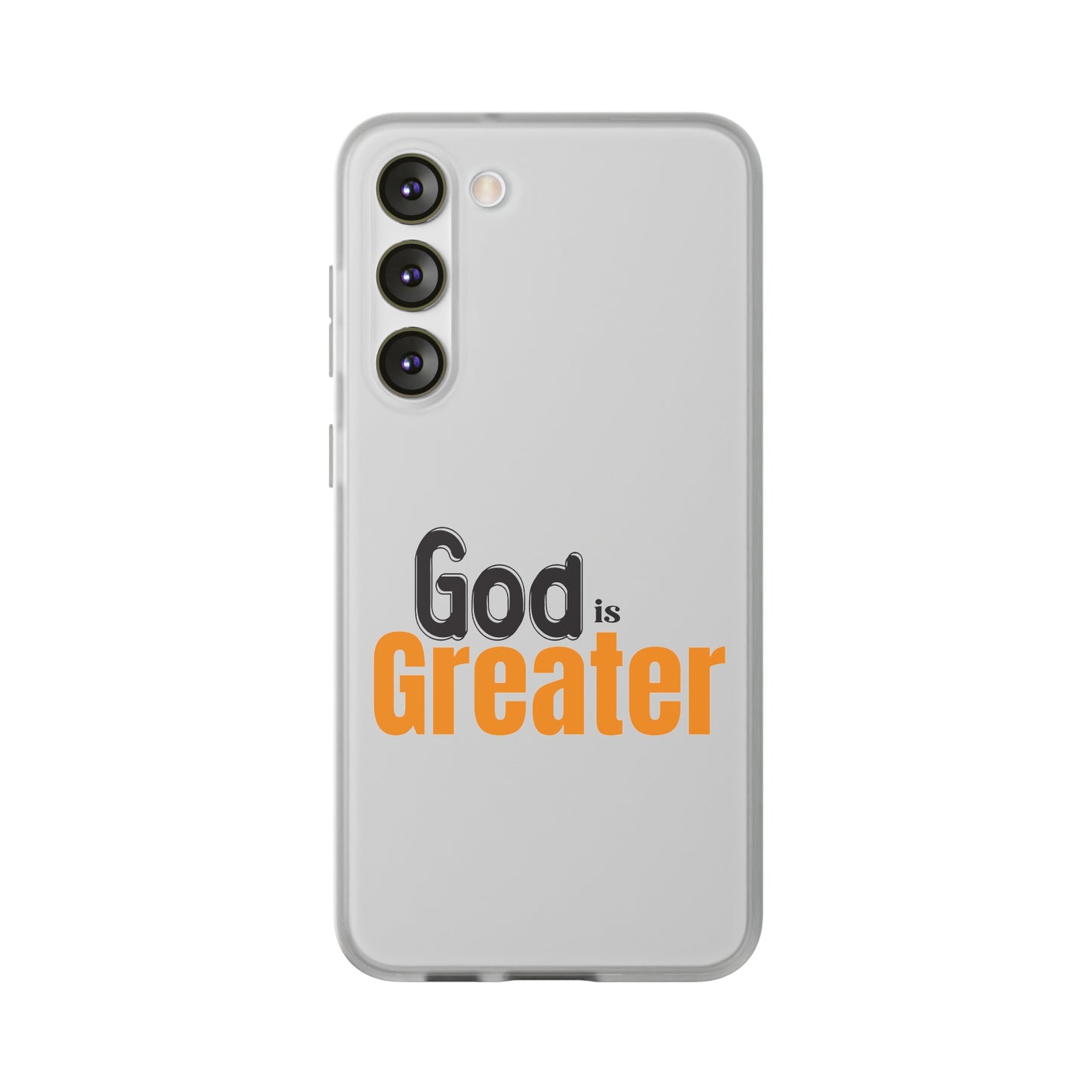 God Is Greater Christian Flexi Phone Case Printify