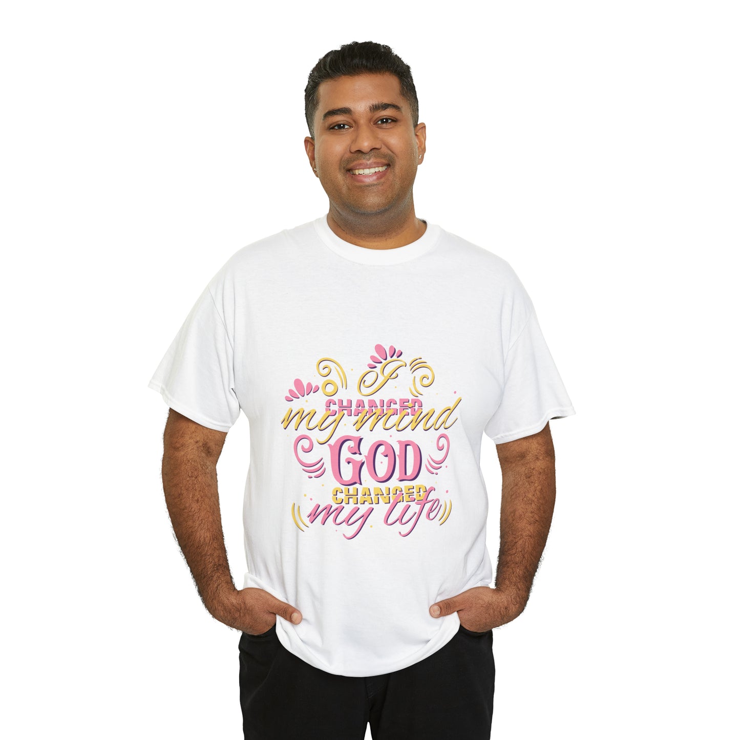 I Changed My Mind God Changed My Life Unisex Heavy Cotton Tee