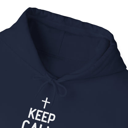 Keep Calm And Think What Would He Do (wwjd)Unisex Christian Hooded Pullover Sweatshirt