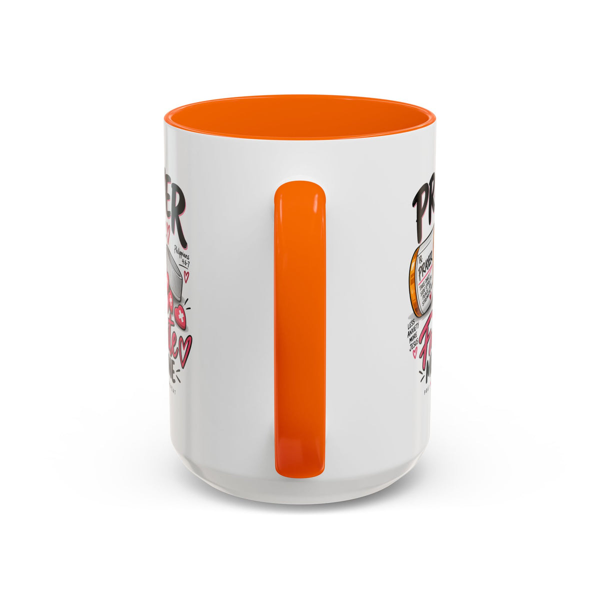 Prayer Is My Favorite Medicine Accent Coffee Mug – Inspirational Religious Gift