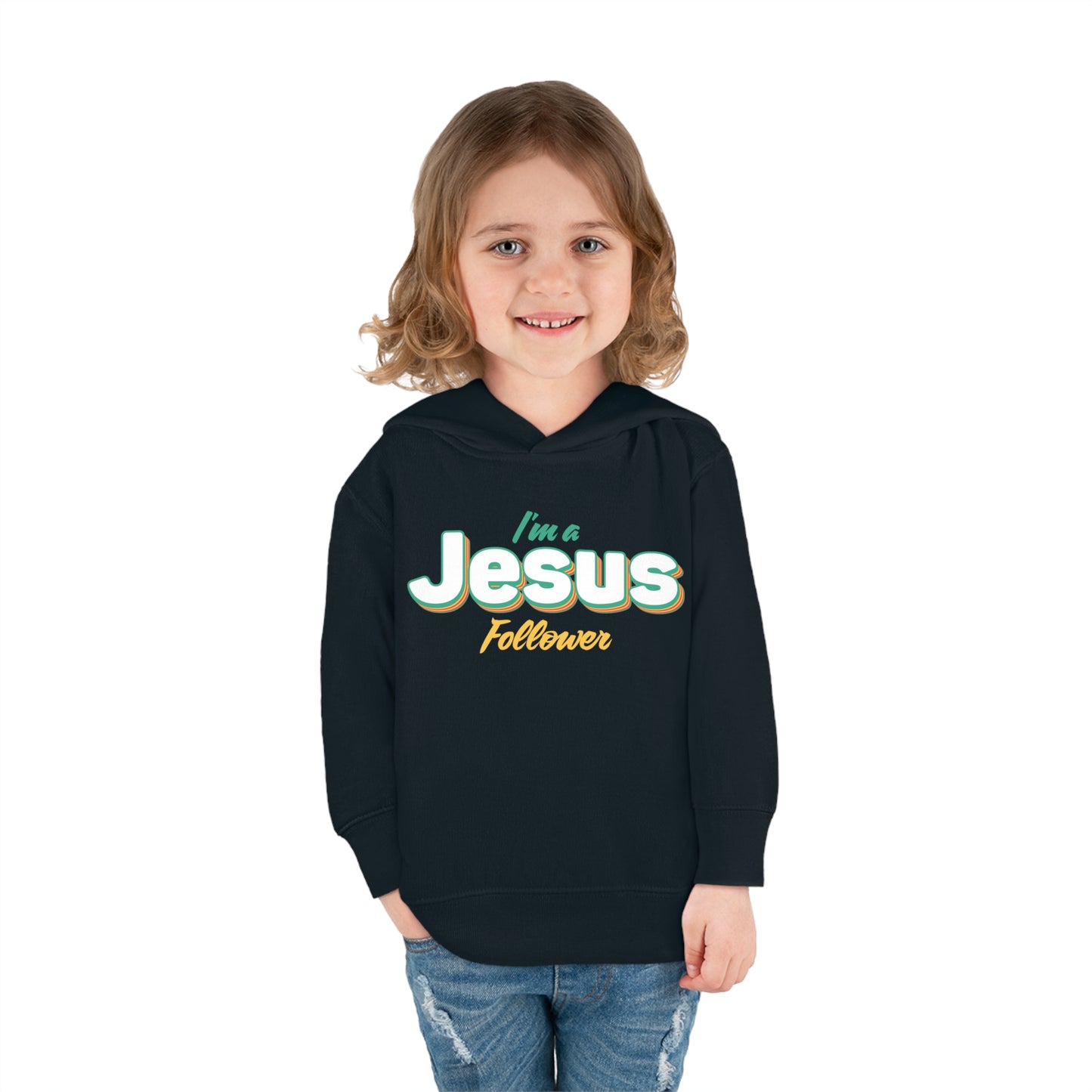 I'm A Jesus Follower Christian Toddler Pullover Fleece Hooded Sweatshirt