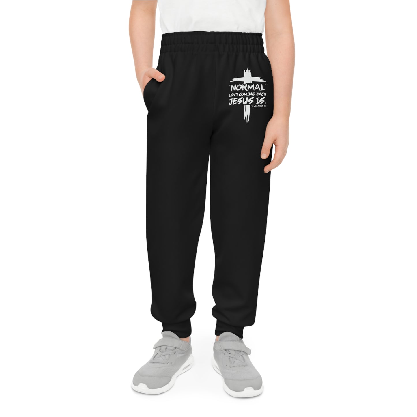 Normal Isn't Coming Back Jesus Is Youth Christian Sweatpants (Joggers)