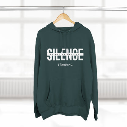 Silence Hoodie - Inspirational Fleece Unisex Pullover, Christian Gift, Motivational Activewear, Cozy Sweatshirt, Scripture Reminder