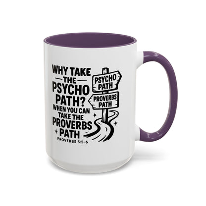 Inspirational Quote Accent Coffee Mug - Perfect Gift for Motivational Moments, Office Desk Essentials, Christian Gifts, Proverbs 3:5-6