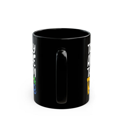 Rare Autism Awareness Black Mug - Fun Colorful Coffee Cup