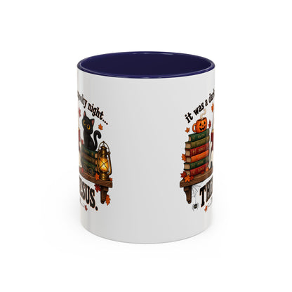 Halloween Christian Coffee Mug — “It Was a Dark and Spooky Night… Then Jesus” Accent Mug