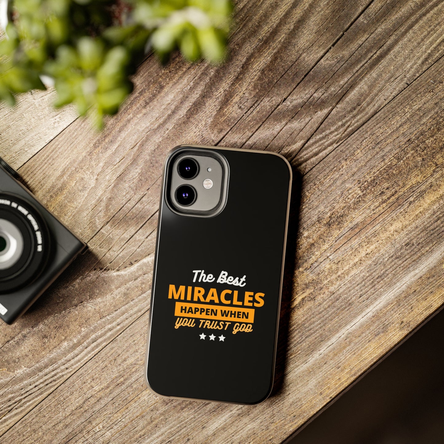 The Best Miracles Happen When You Trust God Christian Phone Tough Phone Cases, Case-Mate Printify