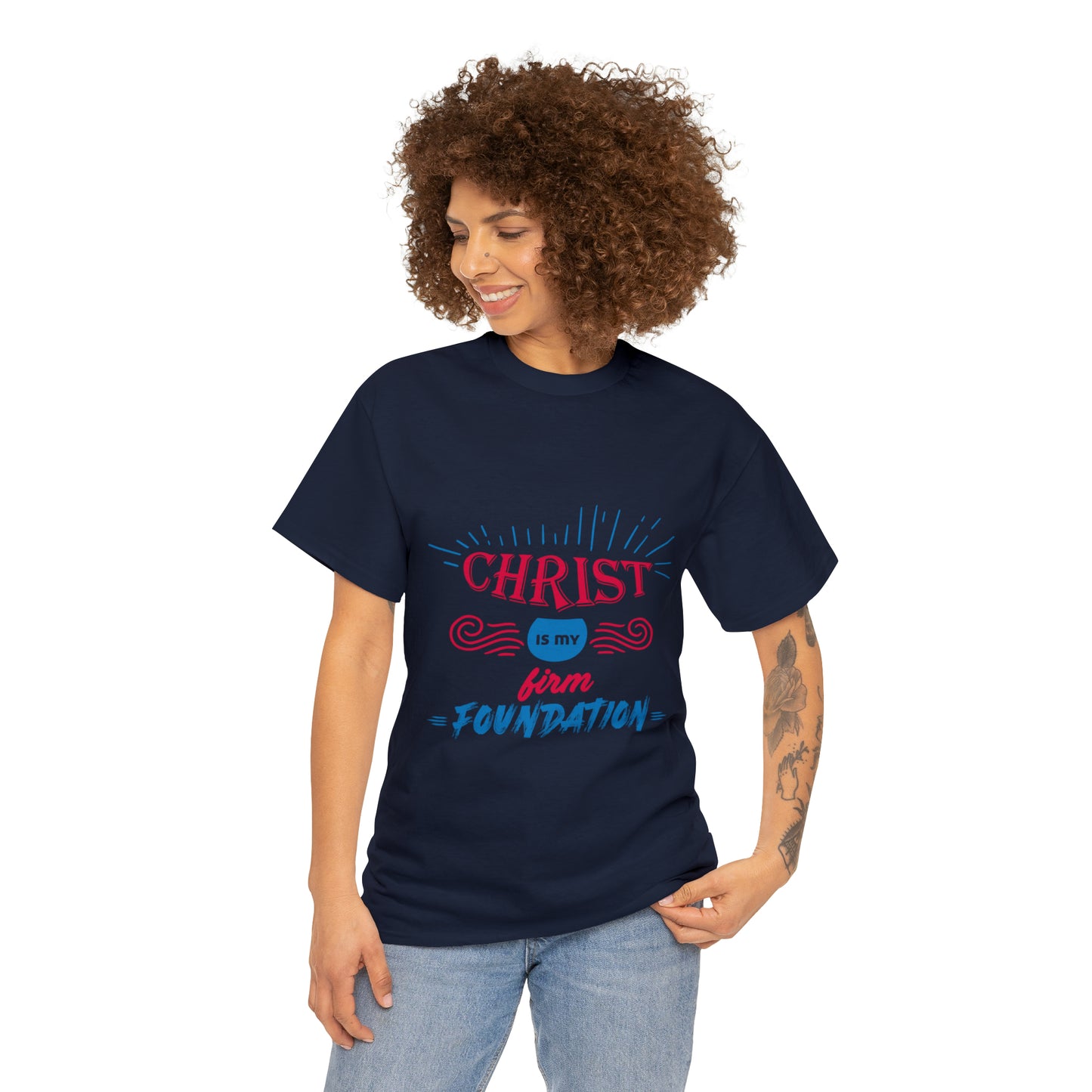 Christ Is My Firm Foundation Unisex Heavy Cotton Tee